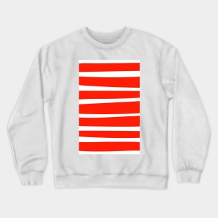 Red and White Stripes Crewneck Sweatshirt